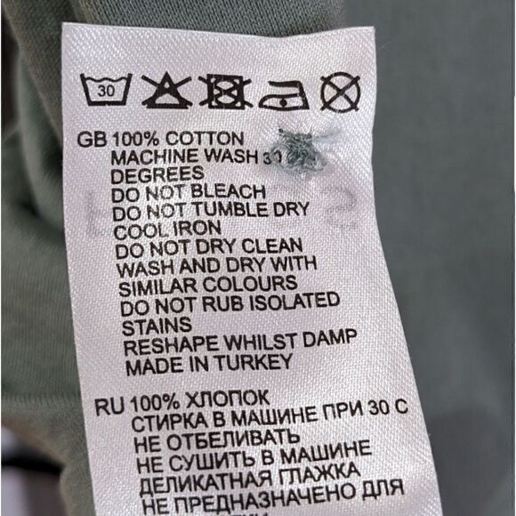 REISS Men's Elliot Egyptian Cotton Sage Green Pocket Polo T-Shirt Size XL - Picture 8 of 8